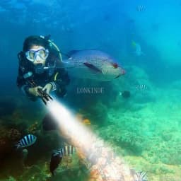 Powerful 10000LM 3/5 LED Professional Dive Light IPX8 Waterproof led Scuba Diving Flashlight LED Underwater 200M Torch Lanterna