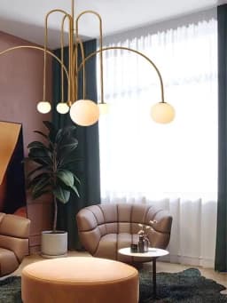 Nordic Minimalist Pendant Light for Living Room Restaurant Lamp Cafe Clothing Store Art Black Gold Red Chandelier