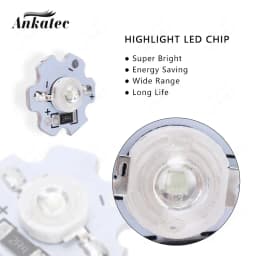 10PCS 12V 24V DC LED High Power Single Color Bead 1W 3W with Aluminum Plate Warm White Red Green Blue Pink Gold Yellow Lamp Chip