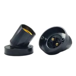 1pcs Rotatable Straight Oblique E27 Lamp Holder 10A Flat Screw Led Lighting Bulb Head Base 230V Black White