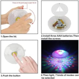 Floating Underwater Light RGB Submersible LED Disco Light Glow Show Swimming Pool Hot Tub Spa Lamp Bath Light
