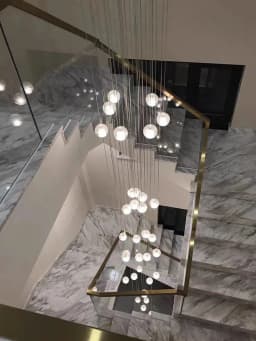 Spiral Staircase Living Room Chandeliers Crystal Ball Led Ceiling Light Lustre Chandelier Modern 2026 Decoration Bedroom Dining