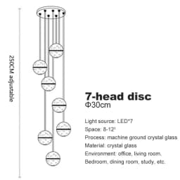 Spiral Staircase Living Room Chandeliers Crystal Ball Led Ceiling Light Lustre Chandelier Modern 2026 Decoration Bedroom Dining