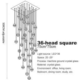 Spiral Staircase Living Room Chandeliers Crystal Ball Led Ceiling Light Lustre Chandelier Modern 2026 Decoration Bedroom Dining
