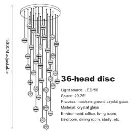 Spiral Staircase Living Room Chandeliers Crystal Ball Led Ceiling Light Lustre Chandelier Modern 2026 Decoration Bedroom Dining