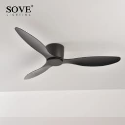 SOVE Ceiling Fan White Low Floor Ultra Thin 17cm DC Ceiling Fan With Remote Control Simple Ceiling Fans Without Light 220V