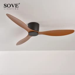 SOVE Ceiling Fan White Low Floor Ultra Thin 17cm DC Ceiling Fan With Remote Control Simple Ceiling Fans Without Light 220V