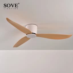 SOVE Ceiling Fan White Low Floor Ultra Thin 17cm DC Ceiling Fan With Remote Control Simple Ceiling Fans Without Light 220V