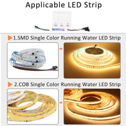 DC 5-24V Horse Racing LED Strip Controller 3 Keys Panel Sync Control WS2811 1903 IC SMD2835 Single Color COB Running Water Light