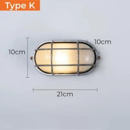 Outdoor Retro LED Wall Lamp E27 Industrial Vintage IP65 Waterproof Glass Ceiling Sconce Bathroom Garden Porch Wall Light Fixture