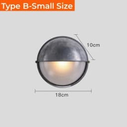 Outdoor Retro LED Wall Lamp E27 Industrial Vintage IP65 Waterproof Glass Ceiling Sconce Bathroom Garden Porch Wall Light Fixture