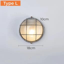 Outdoor Retro LED Wall Lamp E27 Industrial Vintage IP65 Waterproof Glass Ceiling Sconce Bathroom Garden Porch Wall Light Fixture