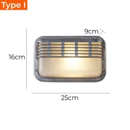 Outdoor Retro LED Wall Lamp E27 Industrial Vintage IP65 Waterproof Glass Ceiling Sconce Bathroom Garden Porch Wall Light Fixture