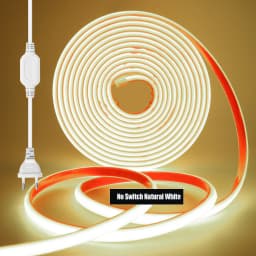 220V Dimmable COB LED Neon Strip Light 288Leds/M IP67 With Switch/Dimmer EU Plug Flexible Adhesive Tape for Home Garden Lighting