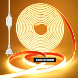 220V Dimmable COB LED Neon Strip Light 288Leds/M IP67 With Switch/Dimmer EU Plug Flexible Adhesive Tape for Home Garden Lighting