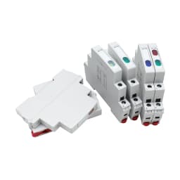 Din Rail Indicator Light 230V AC/DC Modular Din Rail Lamp Indicator Light JD9 50/60Hz Single Light Dual Lamp