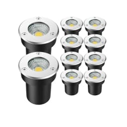 6PCS Outdoor Garden Lighting IP67 Waterproof LED Underground Light 5W10W15W Buried Light Garden Landscape Light 110V220V 12V