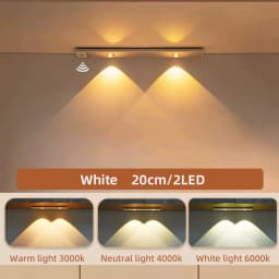 Cabinet Light USB Rechargeable Motion Sensor Ultra-thin Night Light for Kitchen Wardrobe Cabinet Lighting 20CM/30CM/40CM/50CM