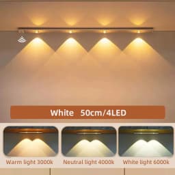 Cabinet Light USB Rechargeable Motion Sensor Ultra-thin Night Light for Kitchen Wardrobe Cabinet Lighting 20CM/30CM/40CM/50CM