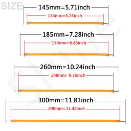 10pcs LED Filament Flexible 3V COB 38mm 60mm 95mm 80mm 130mm 145mm 185mm 260mm 300mm Edison Bulb Lamp Parts LED Diode Decoration