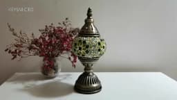 Mosaic Table Lamp Vintage Art Deco Handcrafted Lamparas De Mesa Mosaic Glass Bed Light Lamparas Con Mosaicos Night Lights