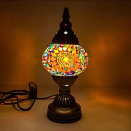 Mosaic Table Lamp Vintage Art Deco Handcrafted Lamparas De Mesa Mosaic Glass Bed Light Lamparas Con Mosaicos Night Lights