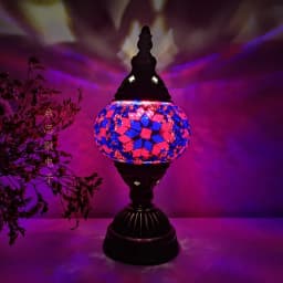Mosaic Table Lamp Vintage Art Deco Handcrafted Lamparas De Mesa Mosaic Glass Bed Light Lamparas Con Mosaicos Night Lights