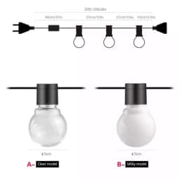 G50 Globe Bulb LED Fairy String Light Outdoor Lights Street Wedding Garden Patio Christmas Decoration Light