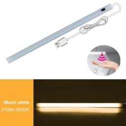20/40/50CM LED Cabinet Light PIR Motion Hand Sweep Sensor Night Lights USB Plug For Kitchen Bedroom Closet Bedside Night Lamp