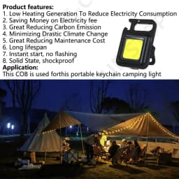 LED COB CHIP for USB Portable Mini Keychain Camping Light Pocket Flashlight Outdoor White Light DC3-4V 5-15W 500-1500lm 10pcs