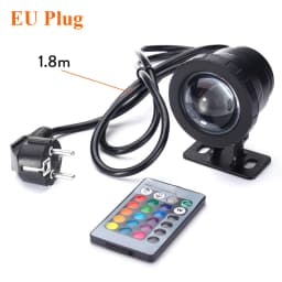 RGB Underwater LED Spotlight Bulb AC 110V 220V DC 12V 15W 10W Landscape Lamp Flood Light Outdoor Garden Fountain Pool Decoration