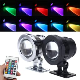 RGB Underwater LED Spotlight Bulb AC 110V 220V DC 12V 15W 10W Landscape Lamp Flood Light Outdoor Garden Fountain Pool Decoration