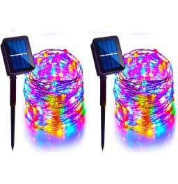 4Pack 400 LED Solar Light Outdoor Lamp String Lights For Holiday Christmas Party Waterproof Fairy Lights Garden Garland Copper
