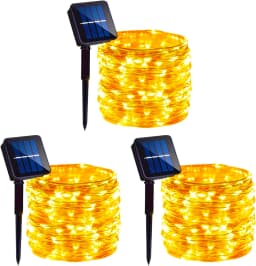 4Pack 400 LED Solar Light Outdoor Lamp String Lights For Holiday Christmas Party Waterproof Fairy Lights Garden Garland Copper