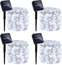 4Pack 400 LED Solar Light Outdoor Lamp String Lights For Holiday Christmas Party Waterproof Fairy Lights Garden Garland Copper