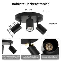 GU10 Spot Led Track Light Fixture 110V 220V Ceiling Spot Lighting Indoor for Living Room Decor Ceiling Chandelier Led Spotlights