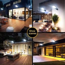 2025 350000LM Outdoor Solar Lights Motion Sensor Solar Waterproof Security Wall Lighting Garden Wall Courtyard Path Lighting