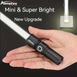 High Power Zoom Beam Light LED Lighting Mini Flashlight Type-C Usb Rechargeable Portable Pocket Torch Home Outdoor 16340 Battery
