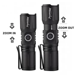 High Power Zoom Beam Light LED Lighting Mini Flashlight Type-C Usb Rechargeable Portable Pocket Torch Home Outdoor 16340 Battery