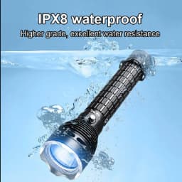 Newest XHP360 Professional Diving Flashlight IPX8 Underwater Lamp High Power LED Flashlights Powerful Scuba Diving Torch Lantern