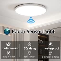 Radar Ceiling Lights Led Motion Sensor Light 220V Bathroom Induction Lamp for Porch Hallways Corridor Balcony Smart Ceiling Lamp