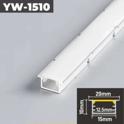Curved U/YW-Style LED Aluminum Profile Recessed Bendable Aluminum Channel Silicone Diffuser Ceiling Floor Decor Bar Strip Lights