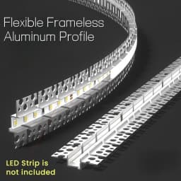 Curved U/YW-Style LED Aluminum Profile Recessed Bendable Aluminum Channel Silicone Diffuser Ceiling Floor Decor Bar Strip Lights