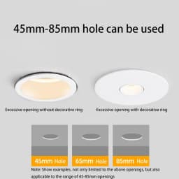 Led Spotlight Small Beam Angle 3 8 15 Degree Spot Light Recessed Round Atmosphere Dining Table Ultra-thin White Black 85-265V