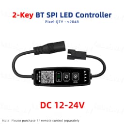 DC / USB Bluetooth SPI LED Music Controller 5V 12V 24V 2048 Pixel Smart APP Dimmer RF Remote for WS2812 WS2811 Magic Light Strip