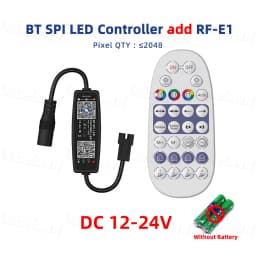 DC / USB Bluetooth SPI LED Music Controller 5V 12V 24V 2048 Pixel Smart APP Dimmer RF Remote for WS2812 WS2811 Magic Light Strip
