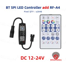 DC / USB Bluetooth SPI LED Music Controller 5V 12V 24V 2048 Pixel Smart APP Dimmer RF Remote for WS2812 WS2811 Magic Light Strip