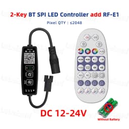 DC / USB Bluetooth SPI LED Music Controller 5V 12V 24V 2048 Pixel Smart APP Dimmer RF Remote for WS2812 WS2811 Magic Light Strip