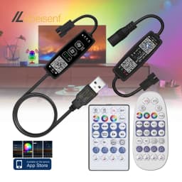 DC / USB Bluetooth SPI LED Music Controller 5V 12V 24V 2048 Pixel Smart APP Dimmer RF Remote for WS2812 WS2811 Magic Light Strip