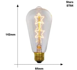 Edison Bulb E27 Warm White 40W 60W ST64 G95 G80 G125 220V Carbon Retro Light Bulb Tungsten Silk Light Bar Window Decoration